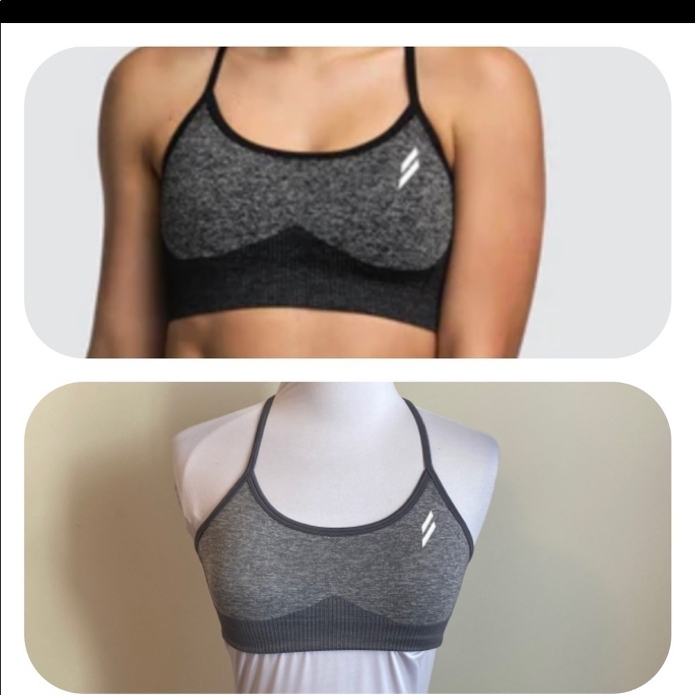 Doyoueven Gray Impact Seamless Sports Bra
